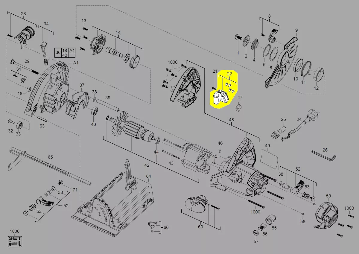 interrupteur réf. 4931436301 AEG